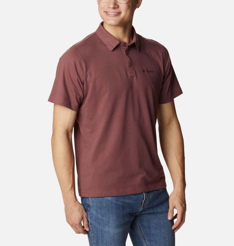 Brown Columbia Thistletown Hills Men's Polo Shirt | 45387QKAS