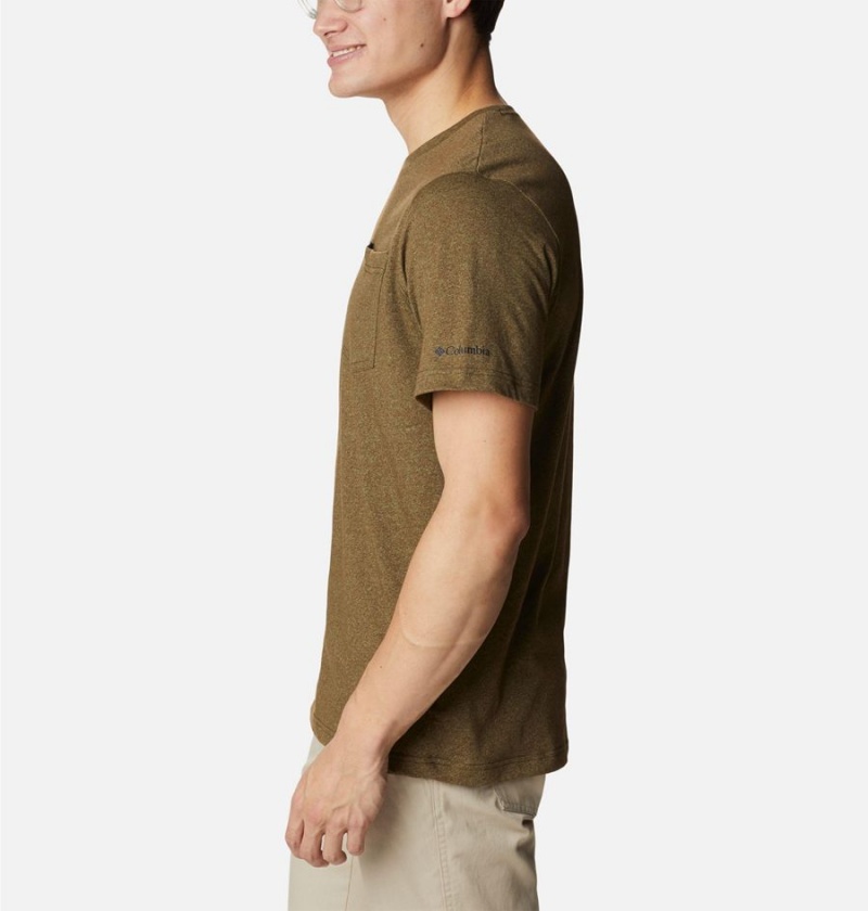 Brown Columbia Thistletown Hills Pocket Men's T-Shirt | 56942TXUN