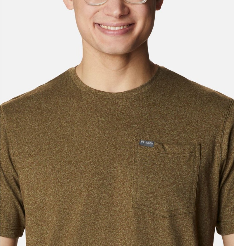 Brown Columbia Thistletown Hills Pocket Men's T-Shirt | 56942TXUN