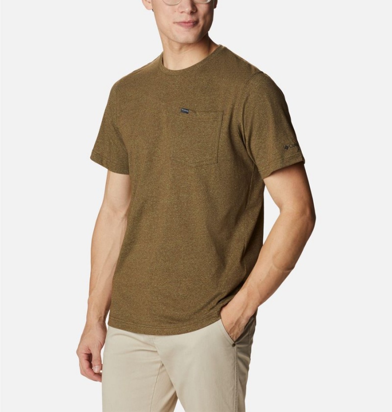 Brown Columbia Thistletown Hills Pocket Men's T-Shirt | 56942TXUN