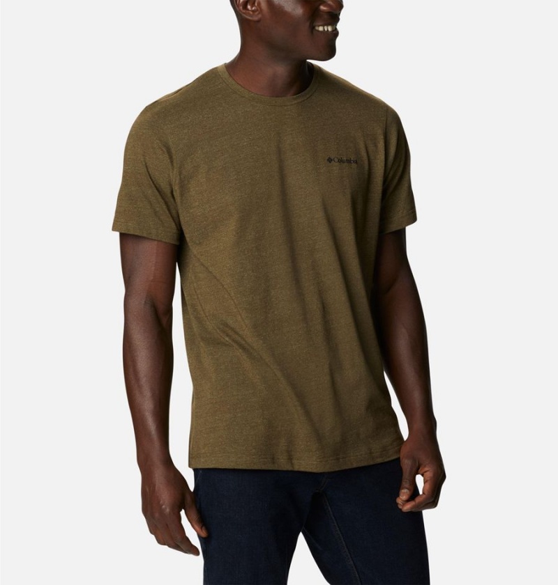 Brown Columbia Thistletown Hills Short Sleeve Men's T-Shirt | 37251MDOL