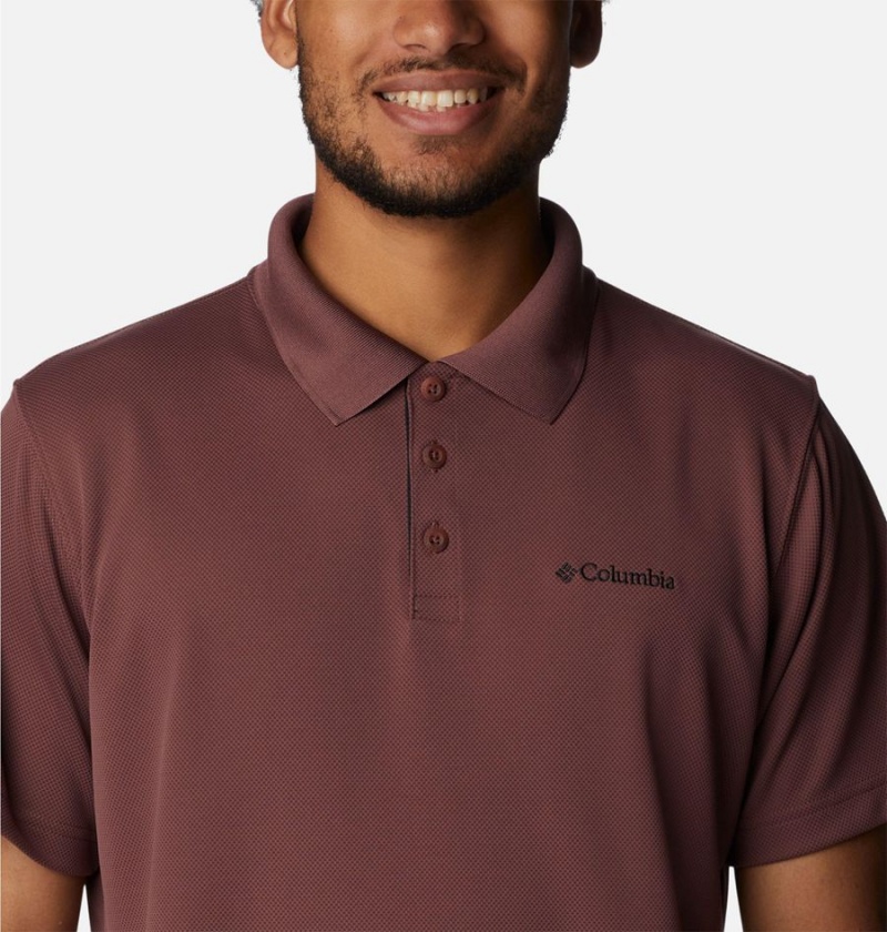 Brown Columbia Utilizer Men's Polo Shirt | 82549RZEF