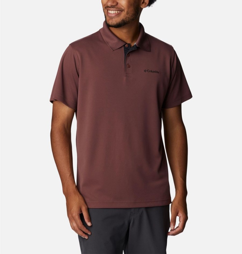 Brown Columbia Utilizer Men's Polo Shirt | 82549RZEF