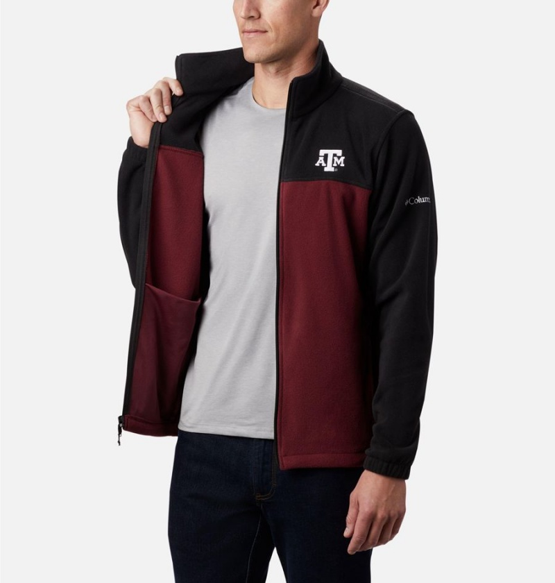 Burgundy Columbia Collegiate Flanker III - Texas A&M Men's Fleece Jacket | 95064LYTZ