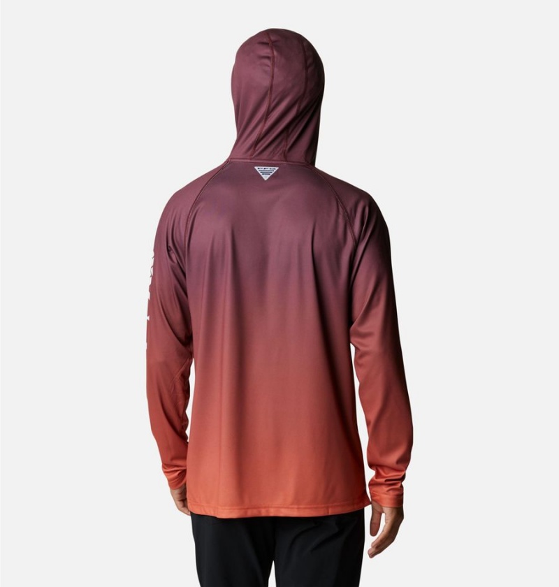 Burgundy Columbia Collegiate PFG Super Terminal Tackle - Virginia Tech Men's Hoodie | 49138JOZR