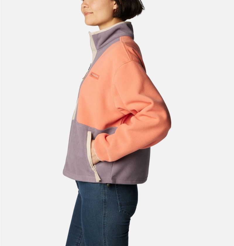 Coral Columbia Backbowl Remastered Women's Fleece Jacket | 14309EXKP