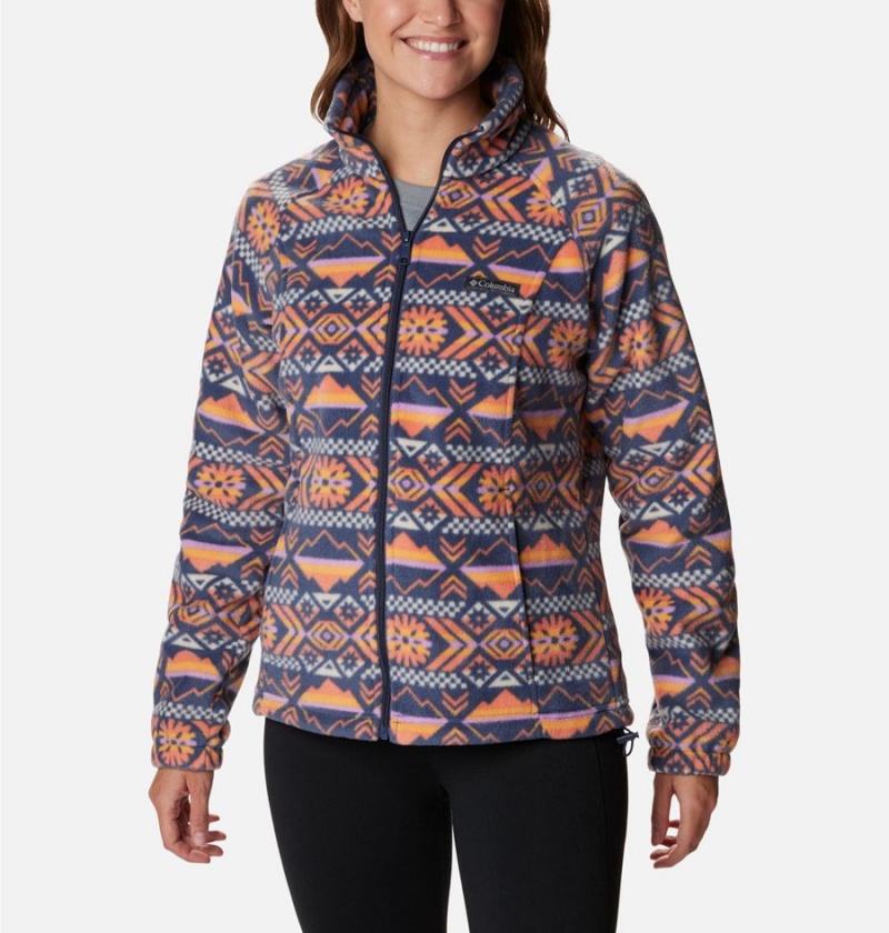 Coral Columbia Benton Springs Printed Full Zip Women\'s Fleece Jacket | 96430FQHP