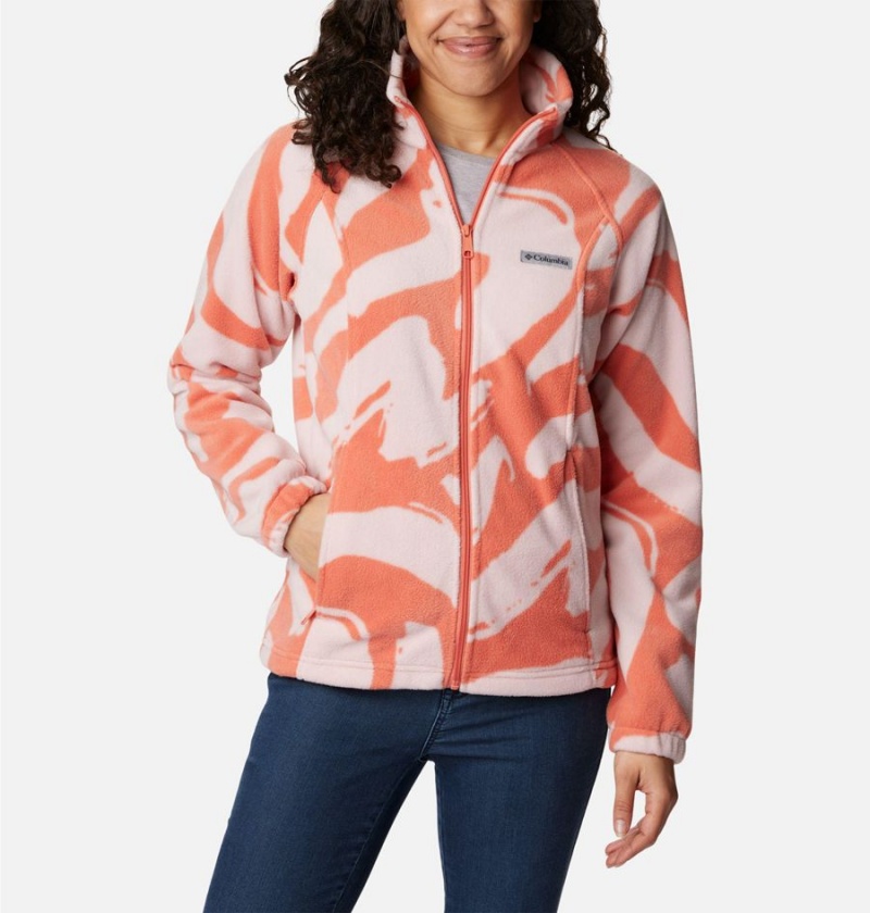 Coral Columbia Benton Springs Printed Full Zip Women\'s Fleece Jacket | 49853KITC