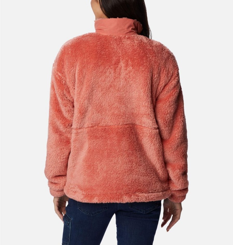 Coral Columbia Boundless Discovery Full Zip Sherpa Women's Fleece Jacket | 09518ZGXH