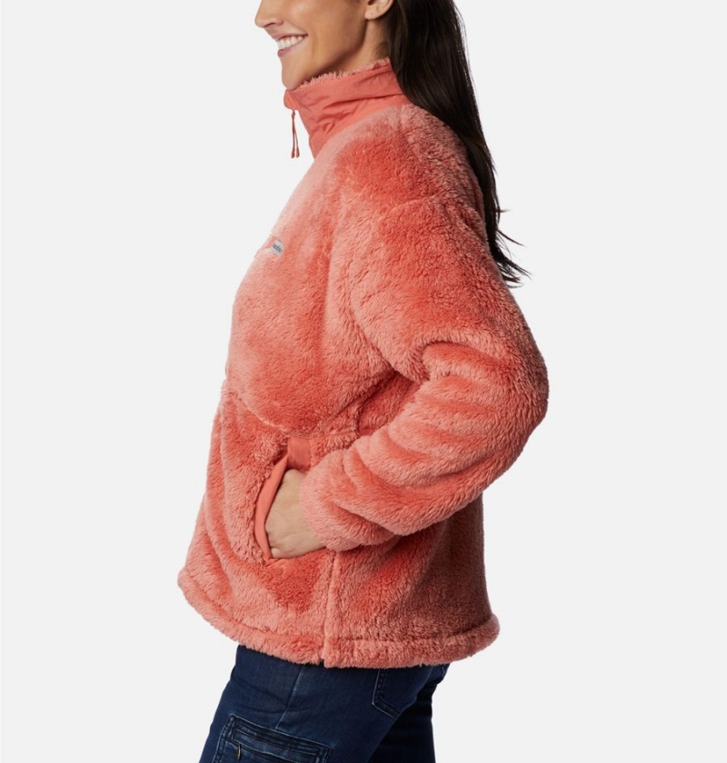 Coral Columbia Boundless Discovery Full Zip Sherpa Women's Fleece Jacket | 09518ZGXH