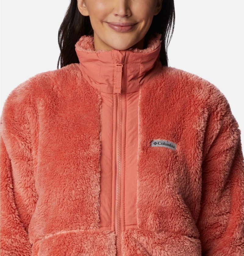 Coral Columbia Boundless Discovery Full Zip Sherpa Women's Fleece Jacket | 09518ZGXH