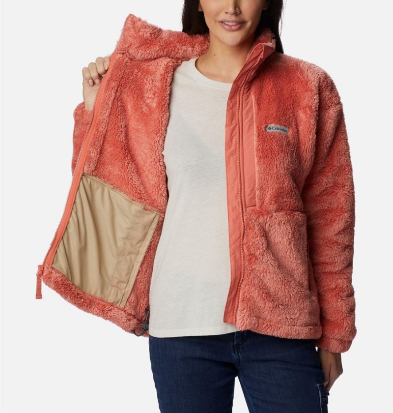 Coral Columbia Boundless Discovery Full Zip Sherpa Women's Fleece Jacket | 09518ZGXH