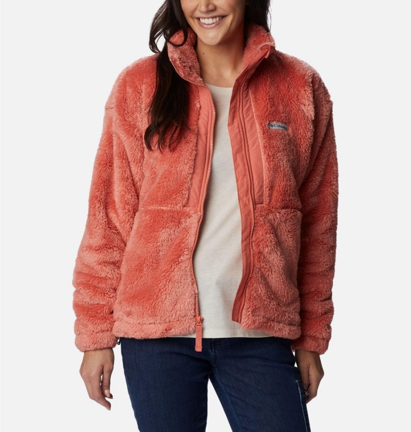 Coral Columbia Boundless Discovery Full Zip Sherpa Women's Fleece Jacket | 09518ZGXH