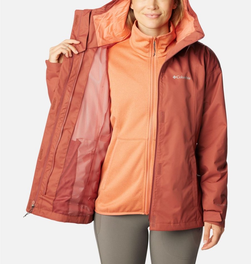 Coral Columbia Hikebound Interchange Women's 3 In 1 Jackets | 53426LUBR