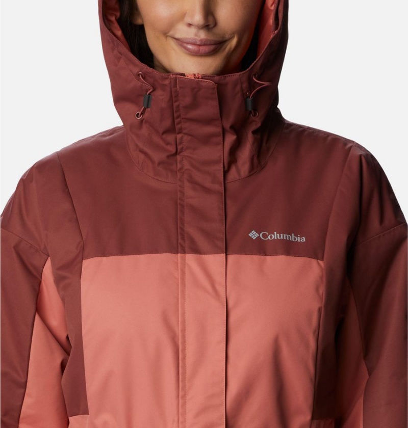 Coral Columbia Hikebound Long Insulated Women's Puffer Jacket | 31547OBUW