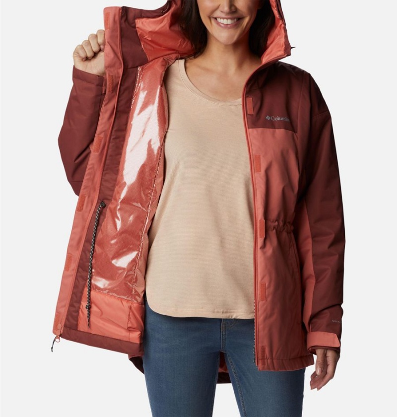 Coral Columbia Hikebound Long Insulated Women's Puffer Jacket | 31547OBUW