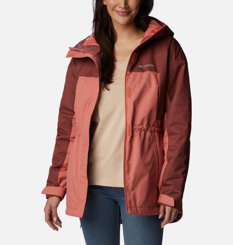 Coral Columbia Hikebound Long Insulated Women's Puffer Jacket | 31547OBUW