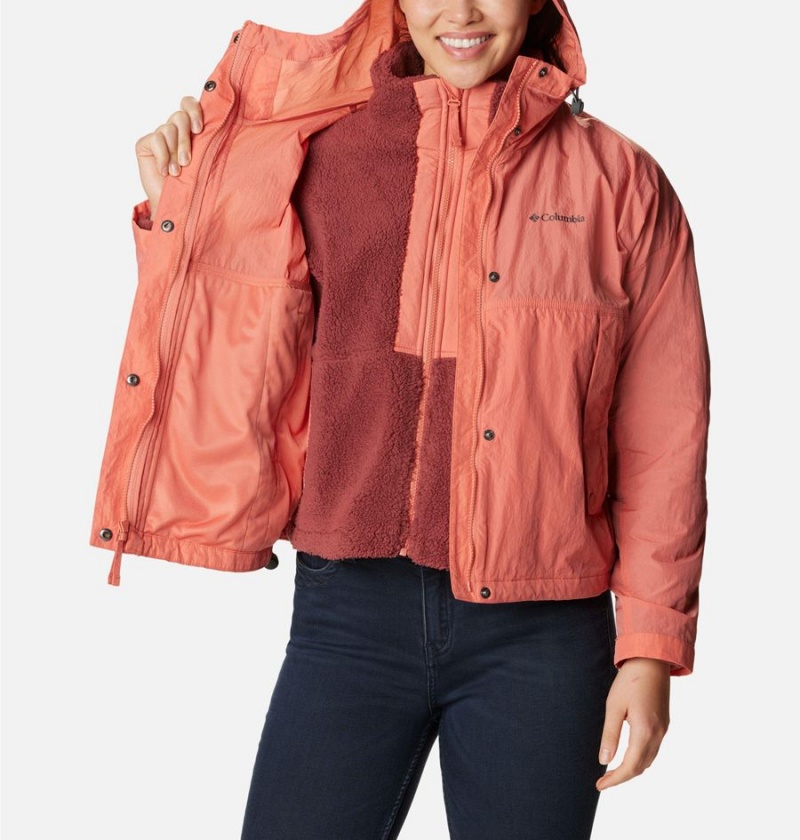 Coral Columbia Laurelwoods II Interchange Women's 3 In 1 Jackets | 95240HWQR