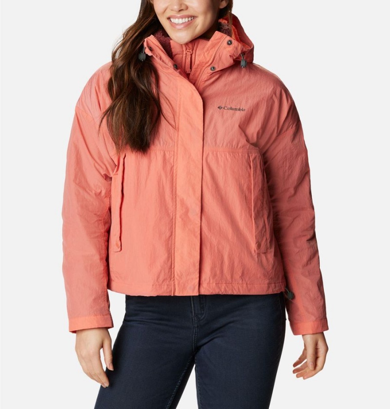 Coral Columbia Laurelwoods II Interchange Women\'s 3 In 1 Jackets | 95240HWQR