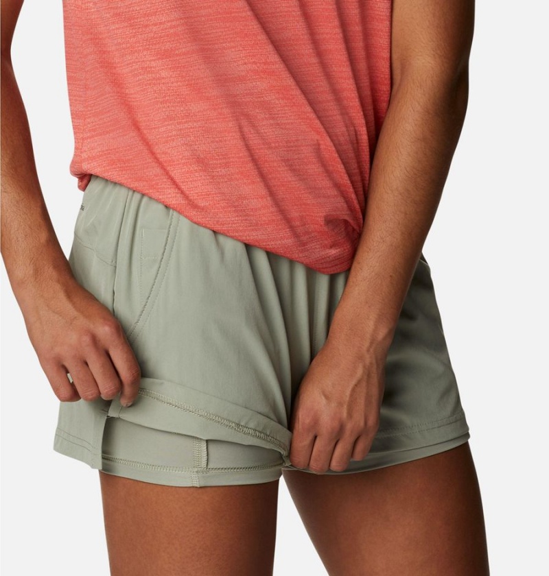 Green Columbia Alpine Chill Zero Women's Shorts | 89354OWLG