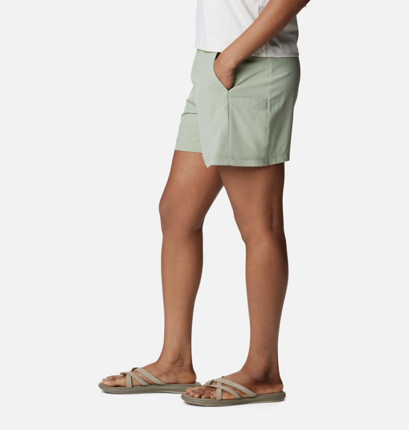 Green Columbia Anytime Flex Women's Shorts | 74835AEFV