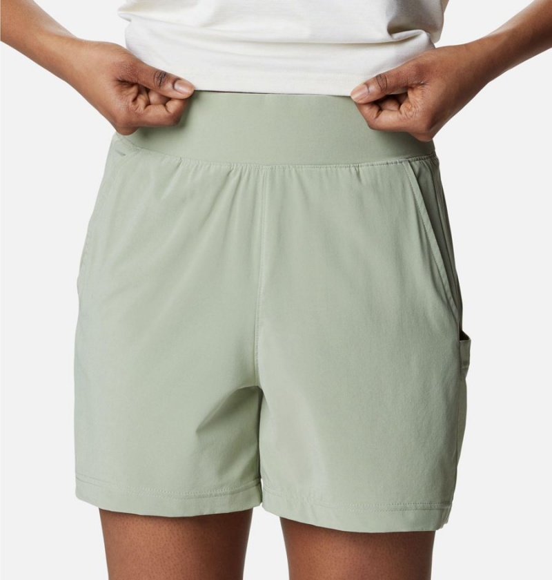 Green Columbia Anytime Flex Women's Shorts | 74835AEFV