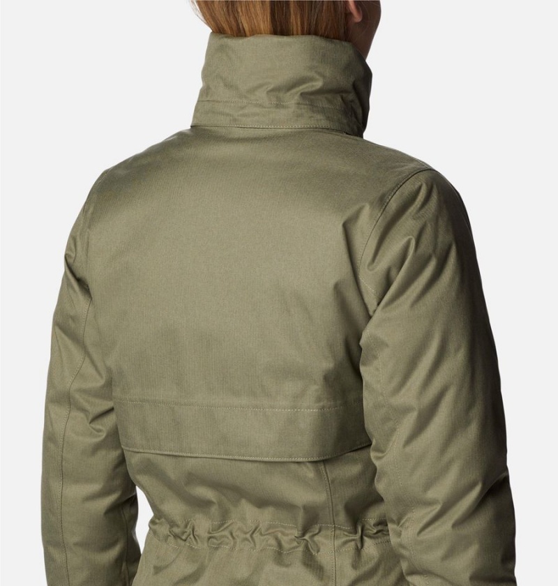 Green Columbia Apres Arson Winter Long Down Women's Coats | 81359NWTV