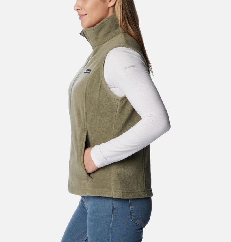 Green Columbia Benton Springs Fleece Women's Vest | 64720YDRG