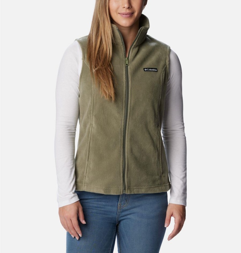 Green Columbia Benton Springs Fleece Women\'s Vest | 64720YDRG