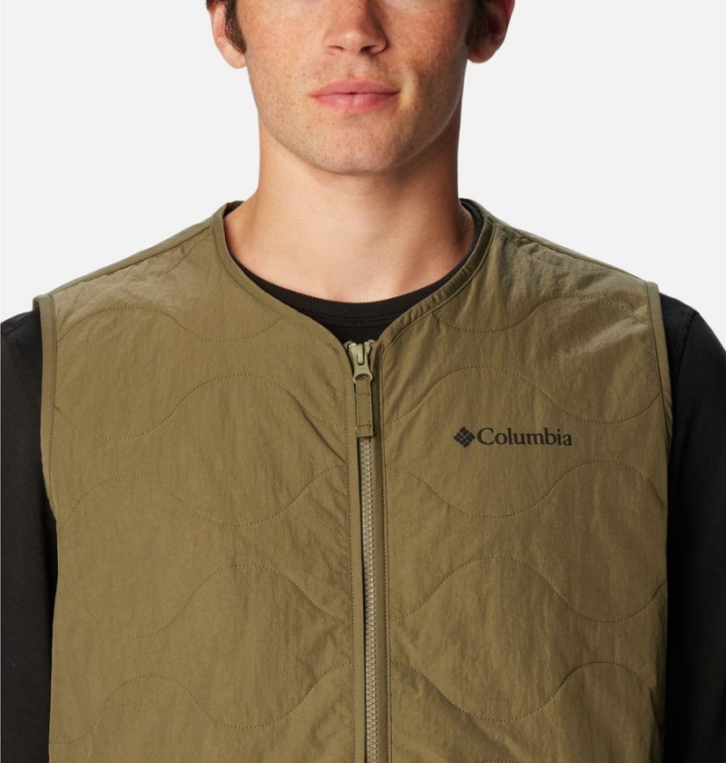 Green Columbia Birchwood Men's Vest | 73605LSUI