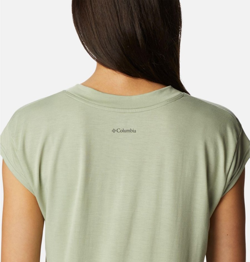 Green Columbia Boundless Beauty Women's T-Shirt | 38701EQXB