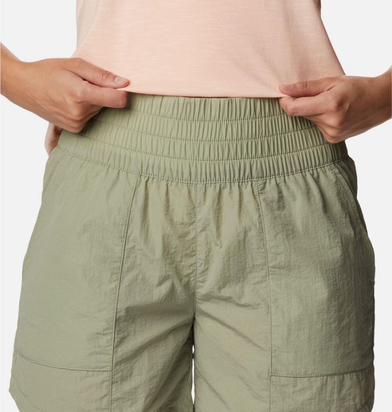 Green Columbia Boundless Trek Women's Shorts | 68129BMSI