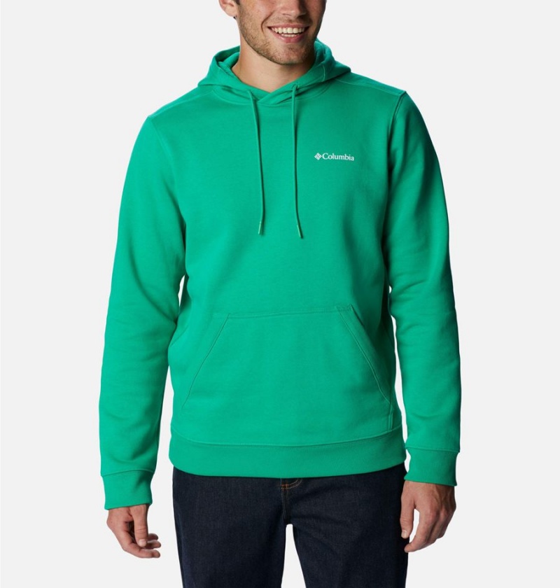 Green Columbia CSC Basic Logo II Men\'s Hoodie | 49635UMQR