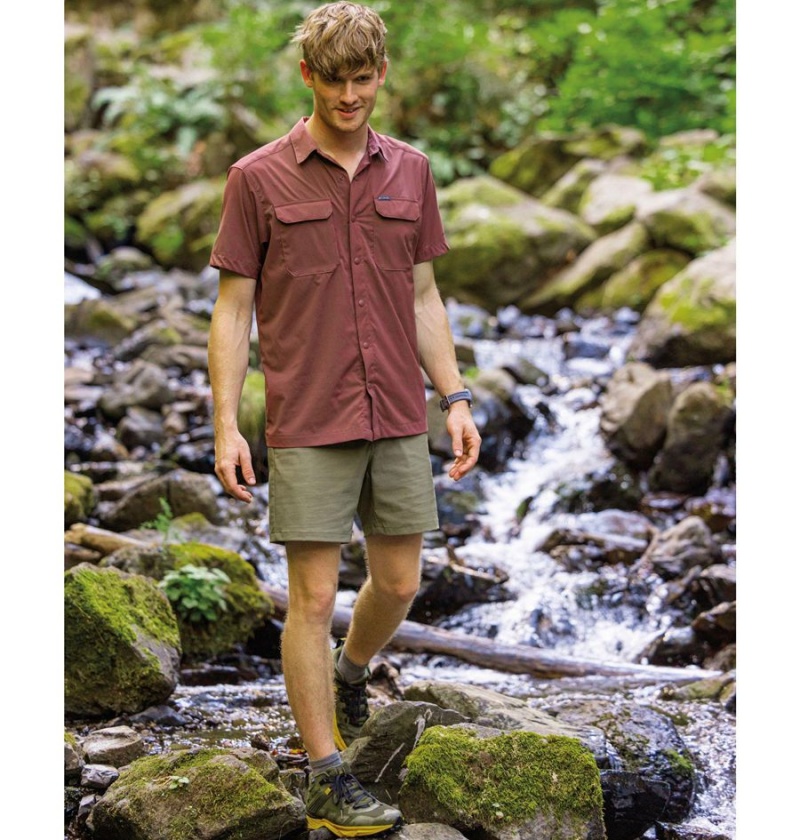 Green Columbia Canyon Gate Utility Men's Shorts | 53014WNPA