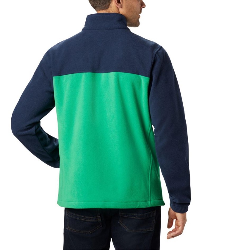 Green Columbia Collegiate Flanker III - Notre Dame Men's Fleece Jacket | 07392DQNS