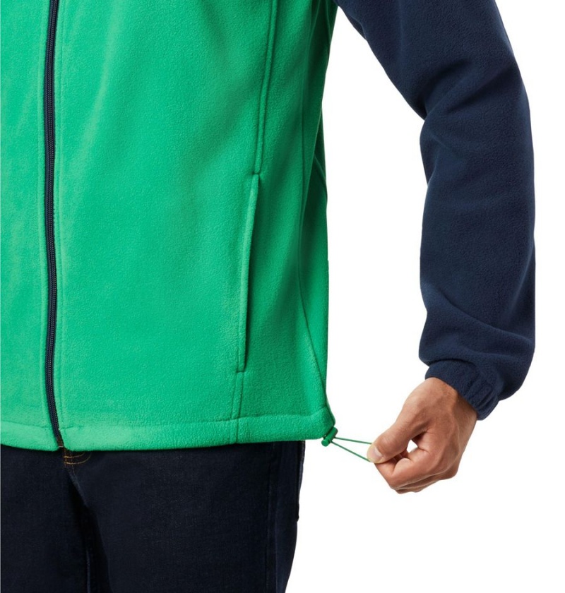 Green Columbia Collegiate Flanker III - Notre Dame Men's Fleece Jacket | 07392DQNS