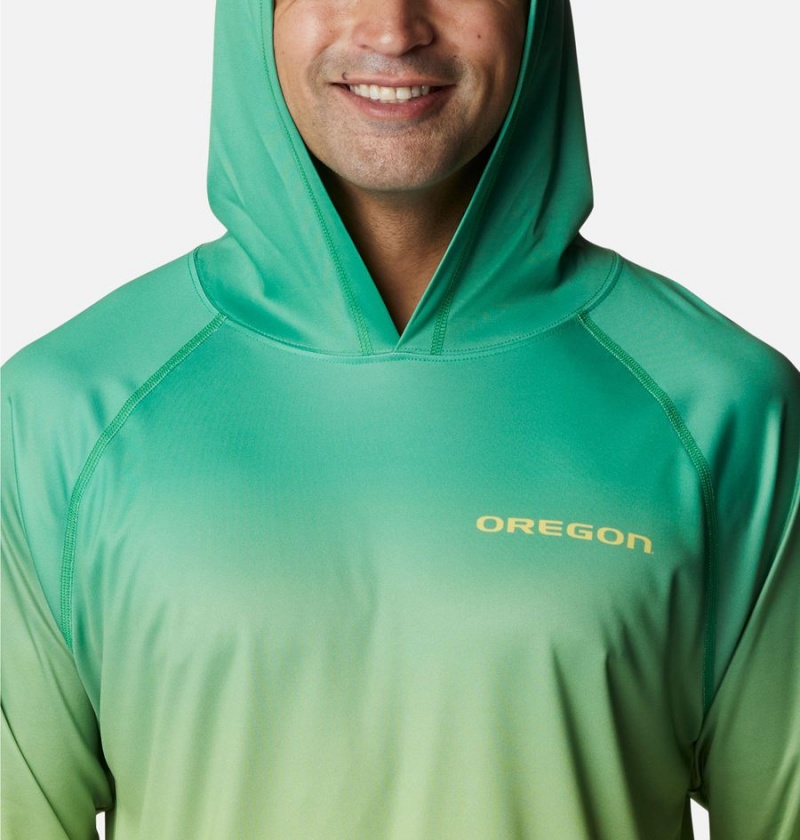 Green Columbia Collegiate PFG Super Terminal Tackle - Oregon Men's Hoodie | 70293EDXM