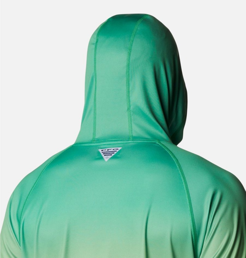 Green Columbia Collegiate PFG Super Terminal Tackle - Oregon Men's Hoodie | 70293EDXM