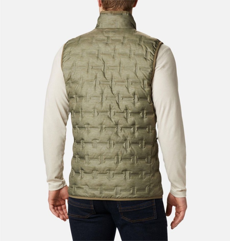 Green Columbia Delta Ridge Down Men's Vest | 70489MOZR