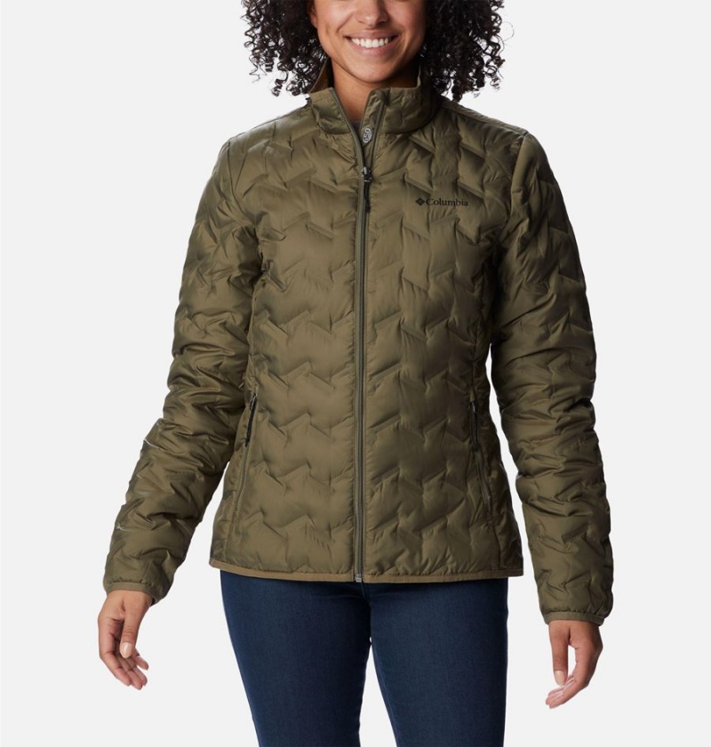 Green Columbia Delta Ridge Women\'s Puffer Jacket | 07254TWYR