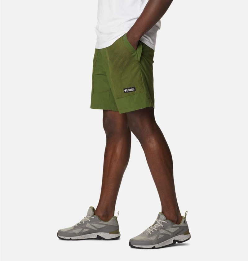 Green Columbia Deschutes Valley Reversible Men's Shorts | 10476LWQB