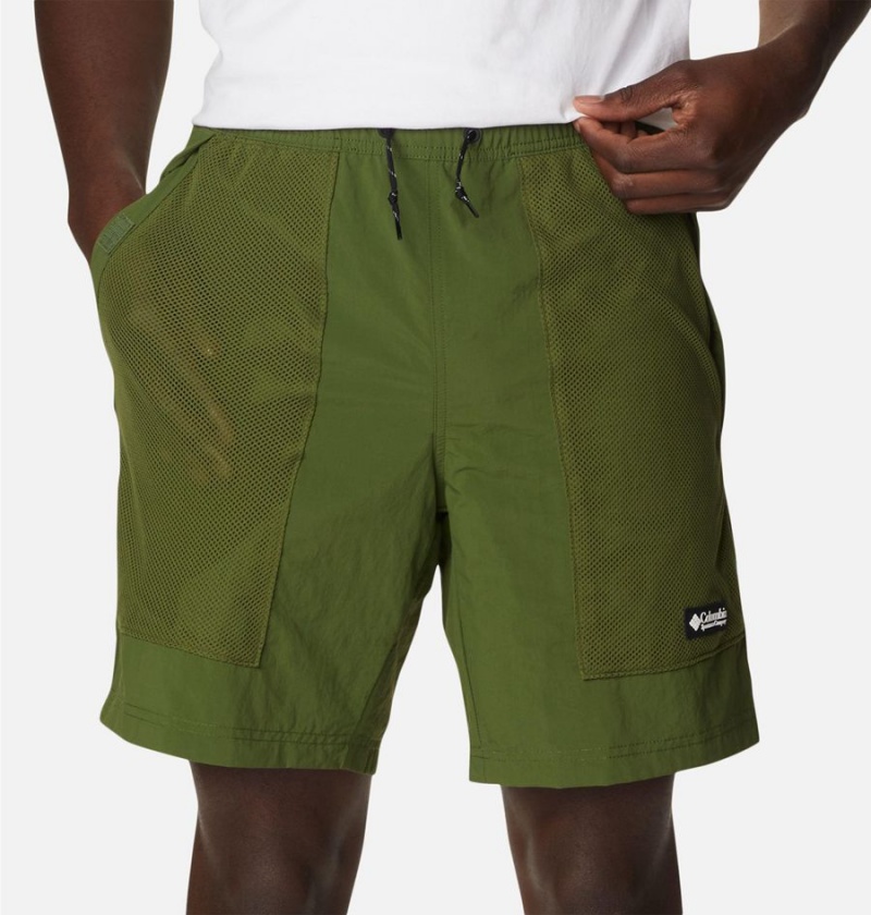 Green Columbia Deschutes Valley Reversible Men's Shorts | 10476LWQB