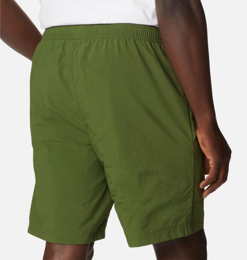 Green Columbia Deschutes Valley Reversible Men's Shorts | 10476LWQB