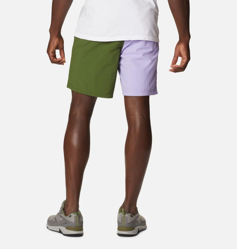 Green Columbia Deschutes Valley Reversible Men's Shorts | 10476LWQB