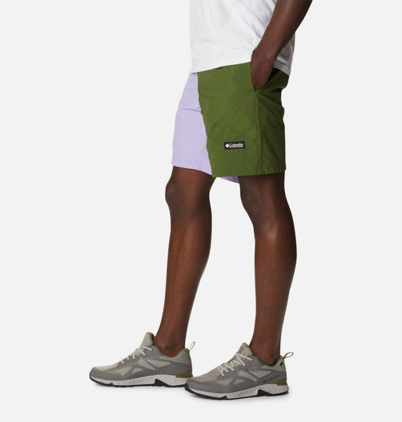 Green Columbia Deschutes Valley Reversible Men's Shorts | 10476LWQB