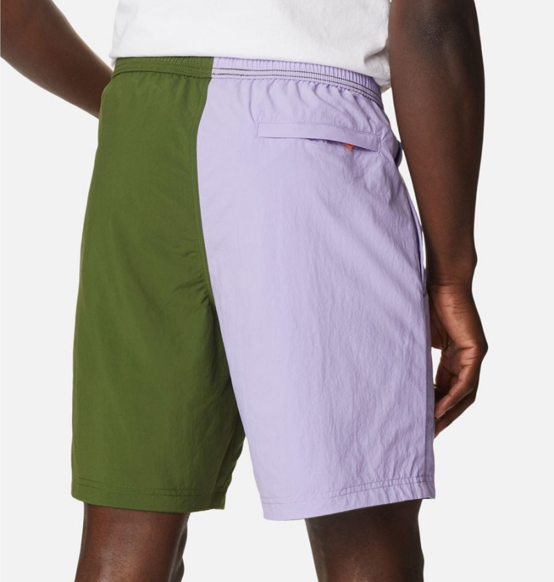 Green Columbia Deschutes Valley Reversible Men's Shorts | 10476LWQB