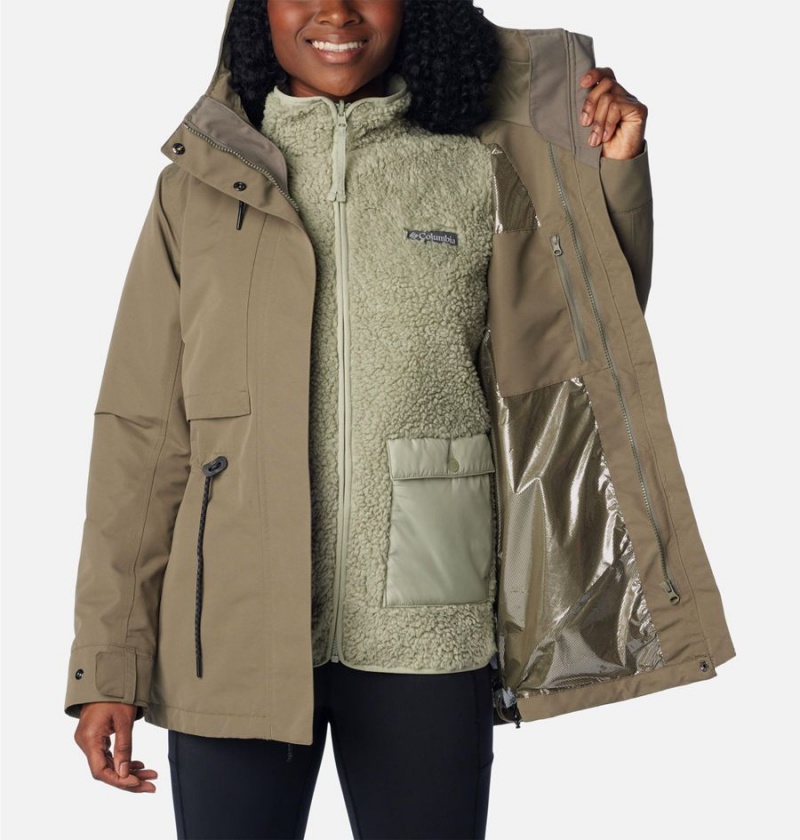 Green Columbia Drop Ridge Interchange Women's 3 In 1 Jackets | 20914RKGD