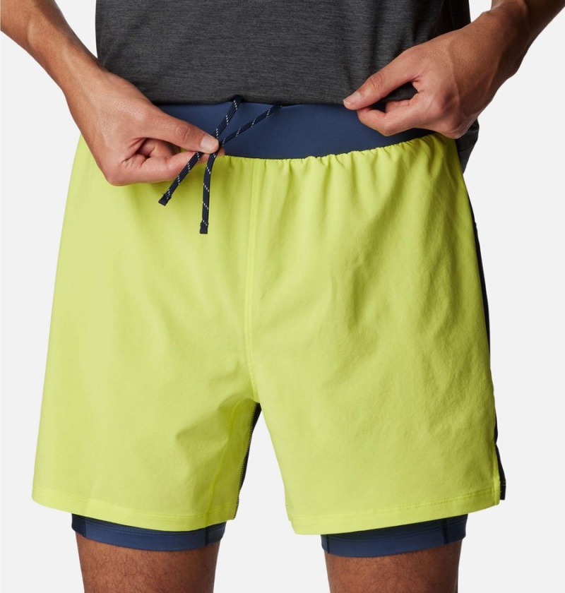 Green Columbia Endless Trail 2-in-1 Men's Shorts | 70963RSVU