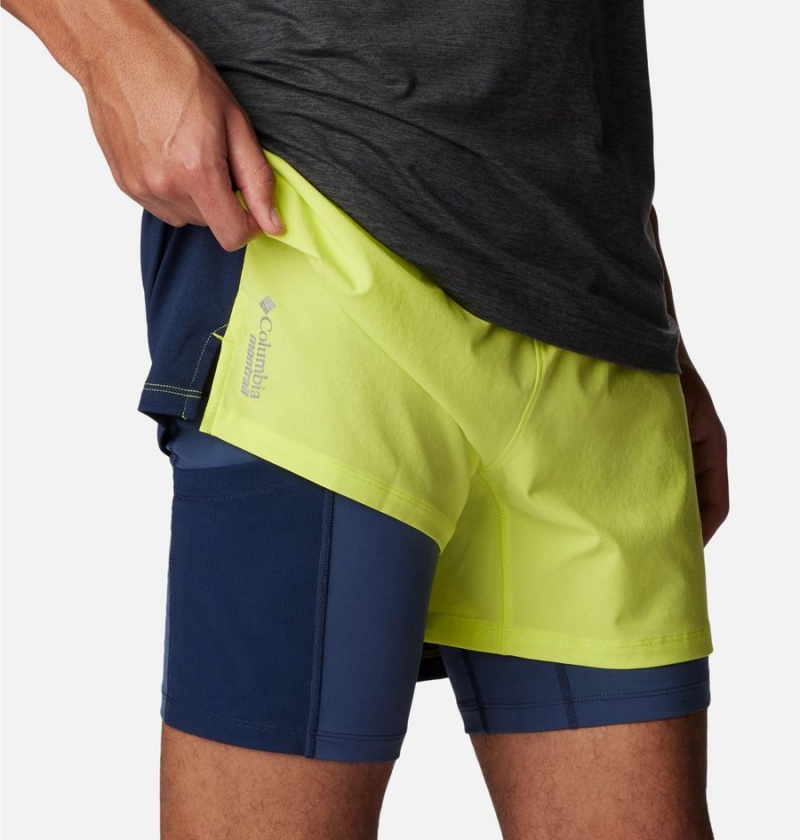 Green Columbia Endless Trail 2-in-1 Men's Shorts | 70963RSVU