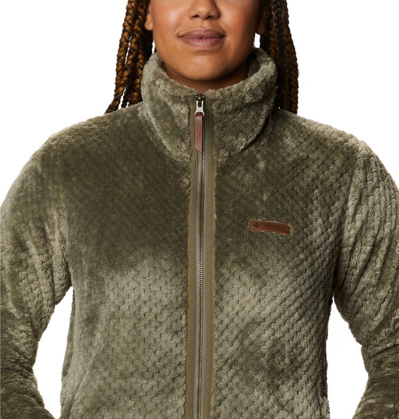 Green Columbia Fire Side II Sherpa Full Zip Women's Fleece Jacket | 13946NVEL